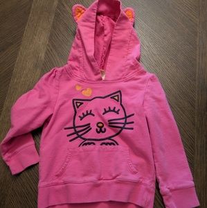 Cute Pink Cat Sweatshirt w/ Ears on the Hood